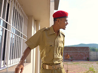 The Policeman Saw the Girl Having Sex and Then He Also Had Sex with Her Hard