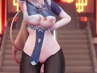 [mmd] Marionette Erotic Uniform Black Stockings