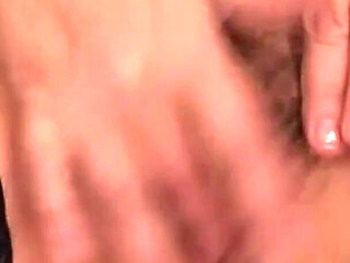 Hot Mature Busty Amateur Masked Wife Masturbates Her Hairy Pussy with Fingers and Enjoys