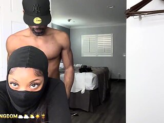 pretty booty chick fucks herself and log then gets fuck