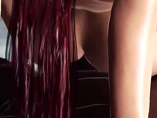 Horny red-haired girl gets fucked hard by a black man in the basement