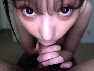 Asian girl screwed hardcore and gave blowjob