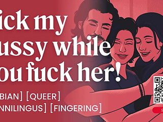 ASMR Audio Porn: First Time Bisexual FFM Threesome with Friends, Pussy Licking &amp_ Blowjob &ndash_ Erotic Audio Story