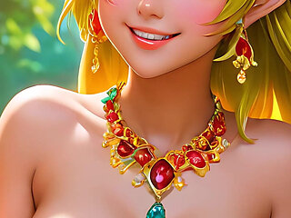 Cartoon Style Artistic Nude Adult Woman Eating Suriname Cherry - Ai Slideshow