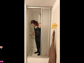 Showers in Leather Outfit