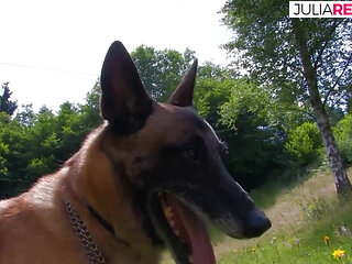 Anal fuck in the forest there is loud moaning and screaming