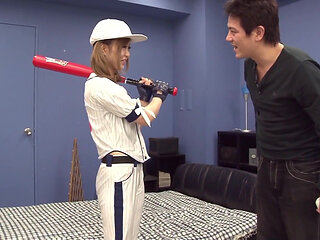 Young Japanese Babe Fucked Hard by Her Baseball Coach After Training