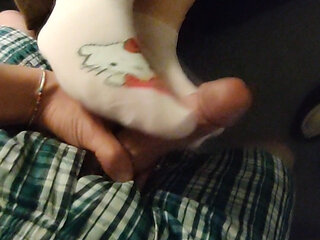 Sexy Pink Hello Kitty Sockjob & Sock Handjob