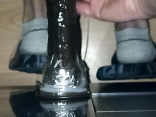 Insane lubrication for deep penetration bbc deep anal sloppy gay