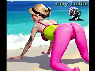 Chica menea trasero