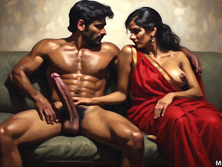 Horny indian couple with neighbour girl shared hot threesome sex hd video