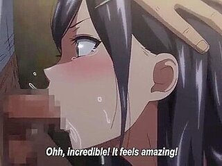 He attacks a girl from his company, making her give him a blowjob and then cumming inside her.