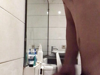 Straight Guy Caught Jerking in the Public Toilet