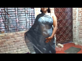 Desi Wife Slowly Undressing Saree