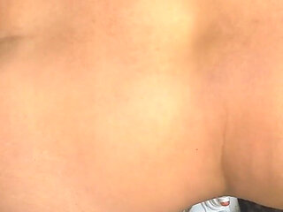 Young chubby slut fucks fast riding cock before her husband arrives.