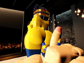 Ankha gets fucked and filled by a big white cock in Roblox