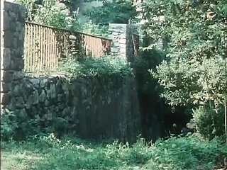 Black and white medieval party in the forest