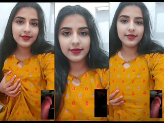 Cute girl online call sex chat with her boyfriend on video call sex video