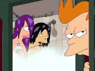 Futurama shower threesome
