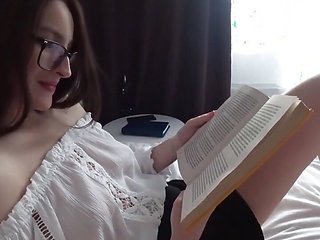Hot Stepsister Reading a Book and Playing with My Dick ...