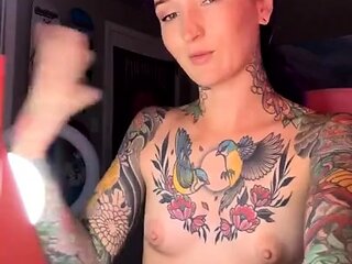 Amateur brunette Michelle with small tit