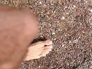 Water feet dick dirt desert