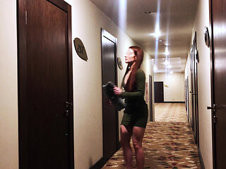 Shy Girl's First Time with Stranger: High Heels, Kinky Outfit & Cum on Wet Pussy