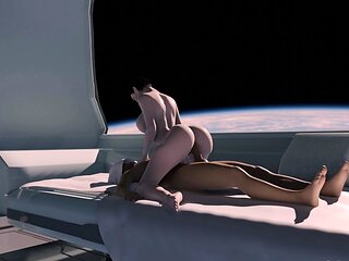 Hot japanese babe gets fucked hard on orbital space station