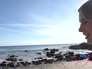 Fiona Peaches sucks that cock in the car and takes a hot load later POV