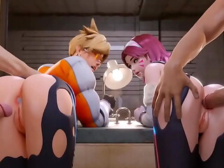 Dva y tracer corrida overwacht