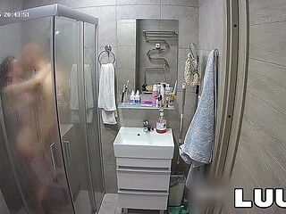 LUUV. Quick sex in the shower for young couple Abbadon and Kareflore