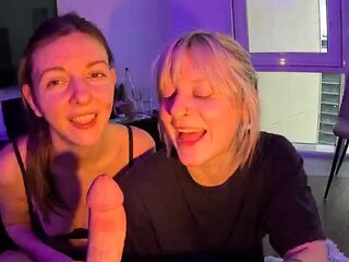 Brille & Rebeka Ruby - Double Blowjob Handjob Ends With
