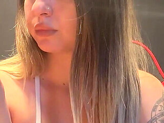 Your Perfect Blondie Smokes in Bra