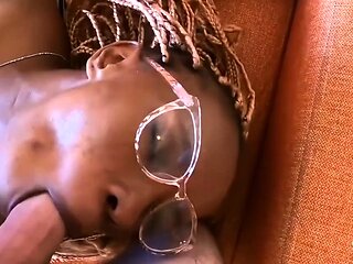 Black African Girl Tessah Takes White Dick
