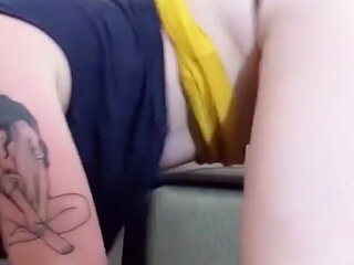 Blonde skinny teen with hairy pussy Carly Rae fucked hard by tattooed guy