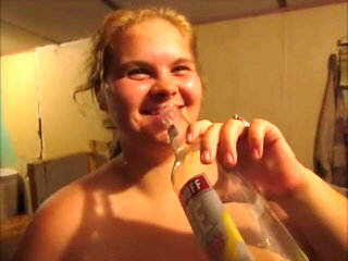Wife Swallows Piss & Enjoy It, Whole Bottle of Piss From Husband Dick