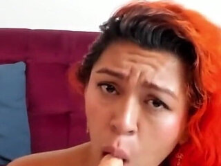 Colorful Hair Girl Does a Great Deep Throat P6