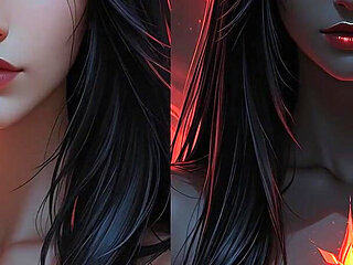 Shadow Assassin Warrior Woman with Jet Black Hair and Amber Eyes Dark Fantasy Portrait Ai Art Slideshow