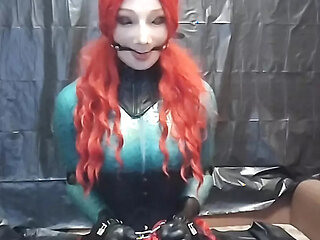 Latex doll selfbondage