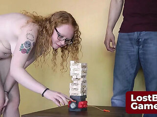 Blonde Teen Pearl Sinclair Loses Strip Game & Kneels For Punishment