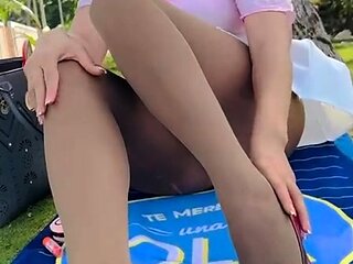 Maitresse Madelines solo foot fetish POV