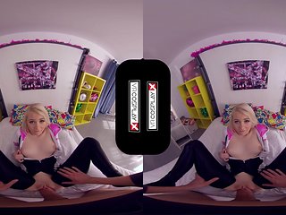 Naughty blonde babe VR crazy porn scene