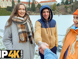 Two Hot Women and One Frozen Man