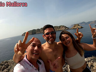 UNCUT - Horny Spanish Amateur Couple Persuades Me to Have a Threesome in Public - BTS