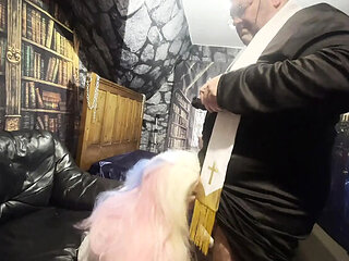 Part 2: Naughty College Student Blowjob for British Vicar - BBW Mature BDSM Domination