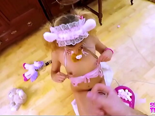 Cumshot Cum Play Cum Licking on her knees Pretty Face
