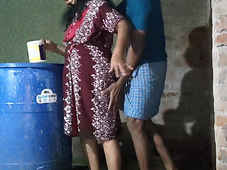 My College Friend's Stepother Was Working at Home and I Hid Behind Her and Caught Her and Had Sex with My Friend's Stepother.