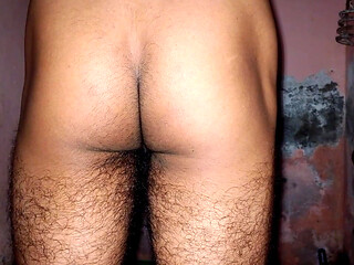 Guy trying masturbation