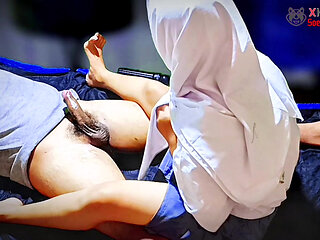 Satisfied boarding house owner because he is late in paying