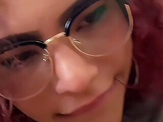 She Had a Dream of Giving Sloppy Blowjob to Me - Sexy Redhead Shows Hot and Hardcore Blowjob and Deepthroat in POV